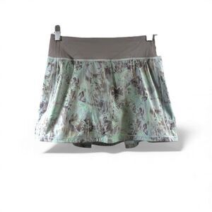 Lululemon Pace Rival Mid Rise Skirt in Plisse Bloom Multi Mauve Gray Size 4